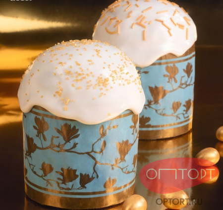 Форма бумажная для кулича «Магнолия» (300-350 г, 110х85 мм) 136 шт